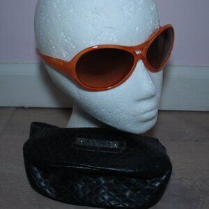 Jee Vice Orange Acetate Oval Aviator Sunglasses
